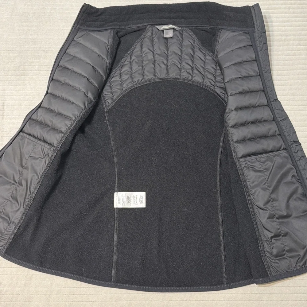 Eddie Bauer Womens Size Small Black Sleeveless Puffer Vest Jacket
